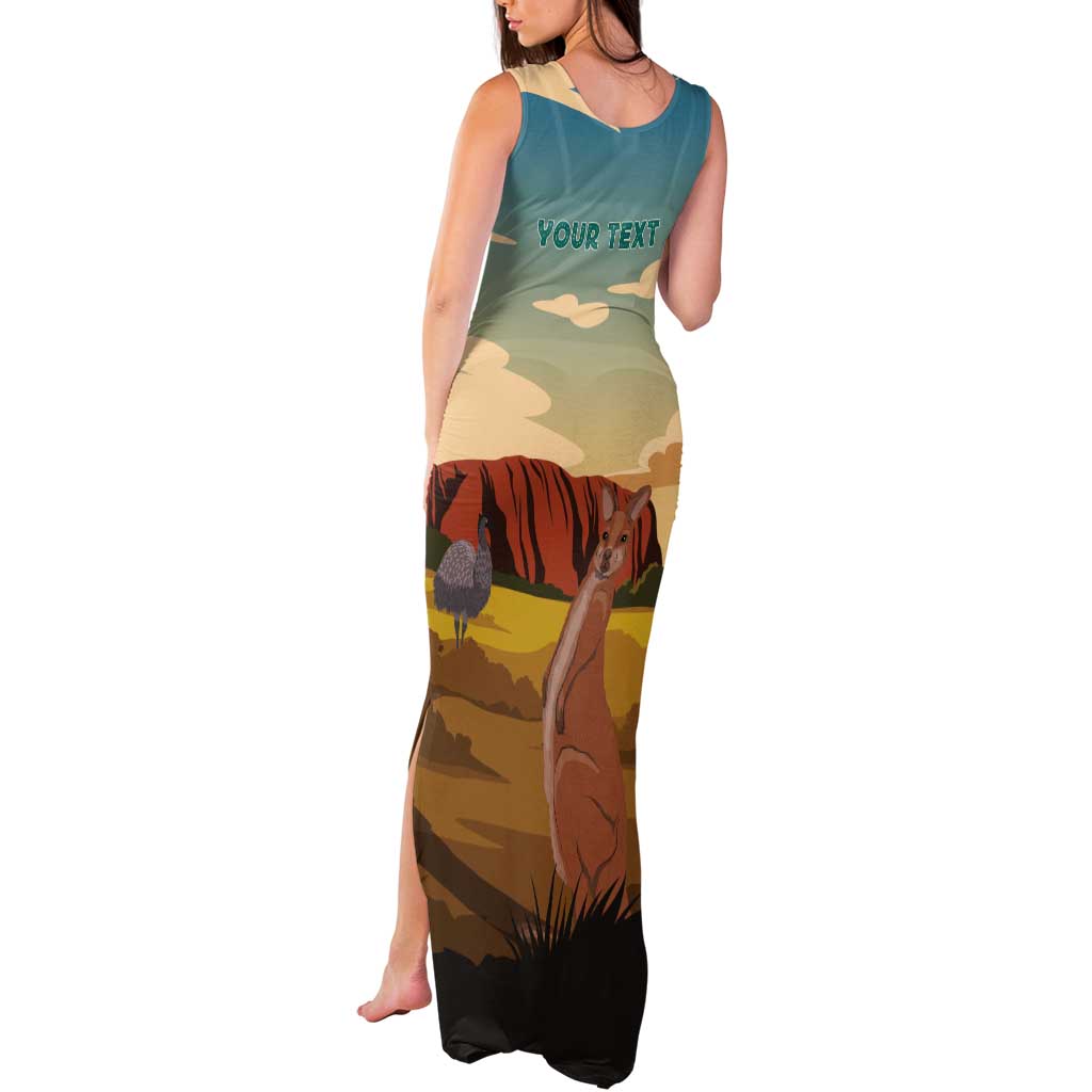 Australia Personalized Tank Maxi Dress Uluru Scenery