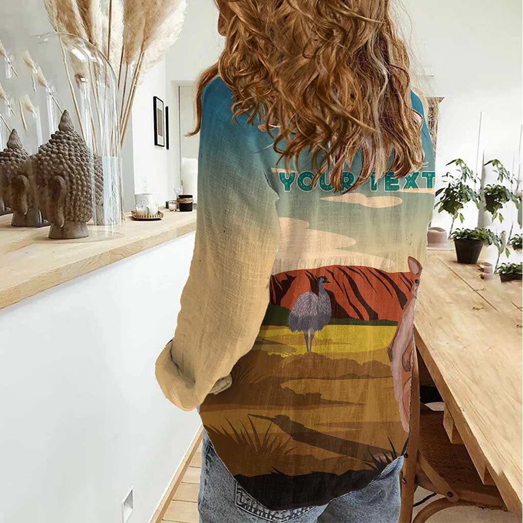 Australia Personalized Women Casual Shirt Uluru Scenery - Vibe Hoodie Shop
