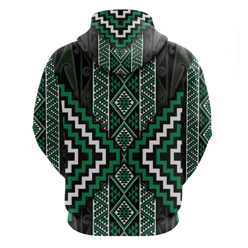 Jade Tukutuku Pattern Aotearoa Hoodie Niho Taniwha and Puhoro Motifs LT7 - Vibe Hoodie Shop