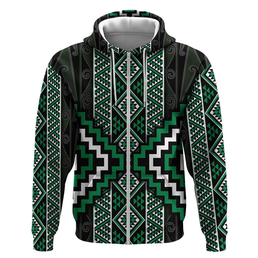 Jade Tukutuku Pattern Aotearoa Hoodie Niho Taniwha and Puhoro Motifs LT7 - Vibe Hoodie Shop