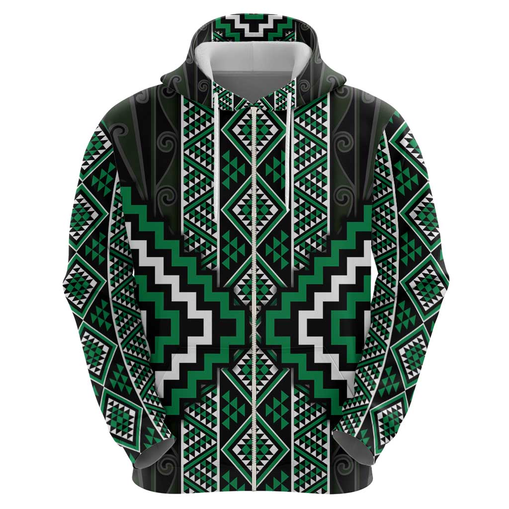 Jade Tukutuku Pattern Aotearoa Hoodie Niho Taniwha and Puhoro Motifs LT7 - Vibe Hoodie Shop