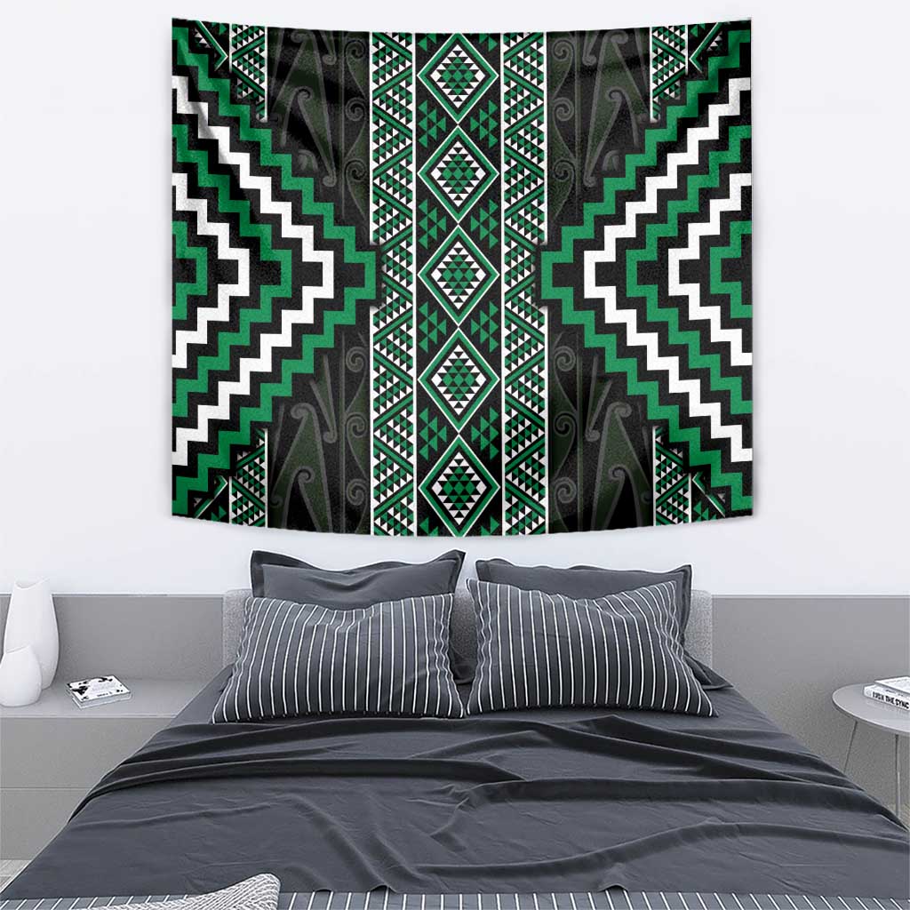 Jade Tukutuku Pattern Aotearoa Tapestry Niho Taniwha and Puhoro Motifs - Vibe Hoodie Shop