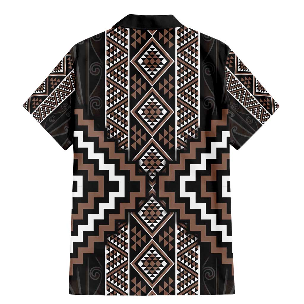 Classic Tukutuku Pattern Aotearoa Family Matching Mermaid Dress and Hawaiian Shirt Niho Taniwha and Puhoro Motifs