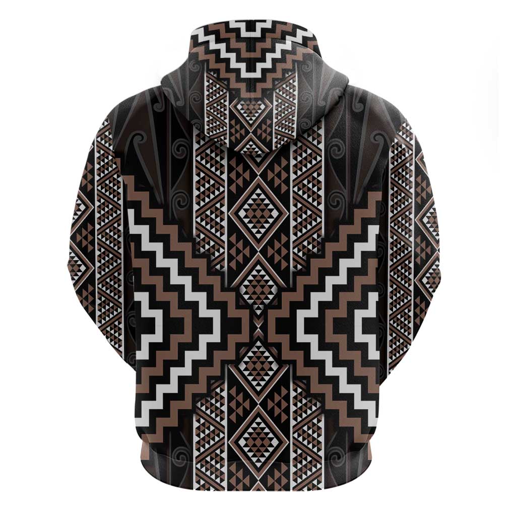 Classic Tukutuku Pattern Aotearoa Hoodie Niho Taniwha and Puhoro Motifs LT7 - Vibe Hoodie Shop