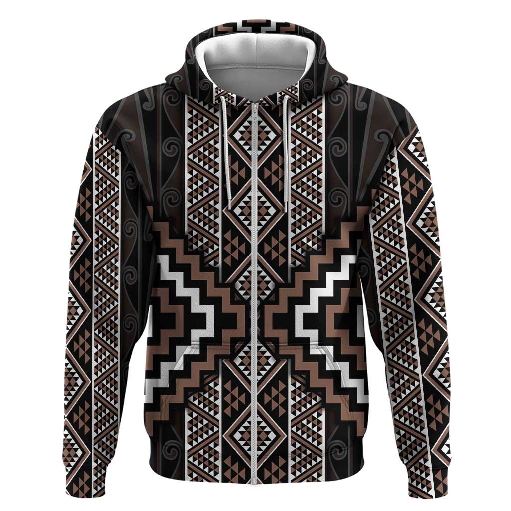 Classic Tukutuku Pattern Aotearoa Hoodie Niho Taniwha and Puhoro Motifs LT7 - Vibe Hoodie Shop