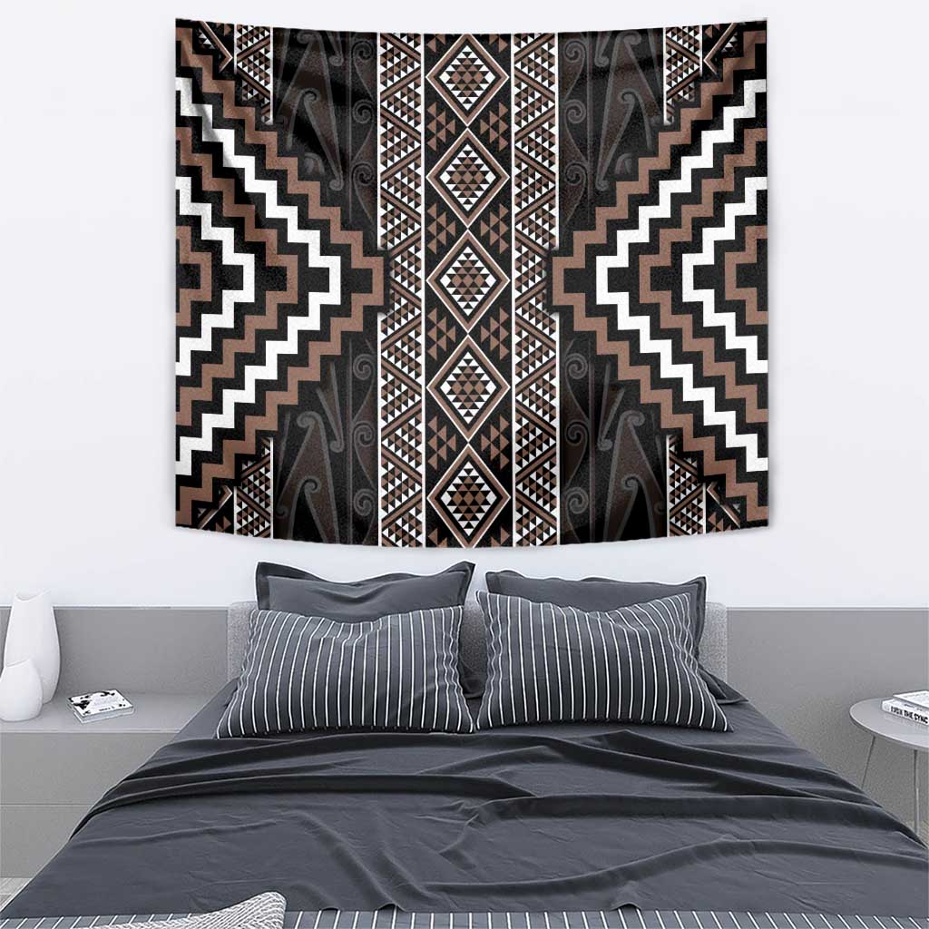 Classic Tukutuku Pattern Aotearoa Tapestry Niho Taniwha and Puhoro Motifs - Vibe Hoodie Shop