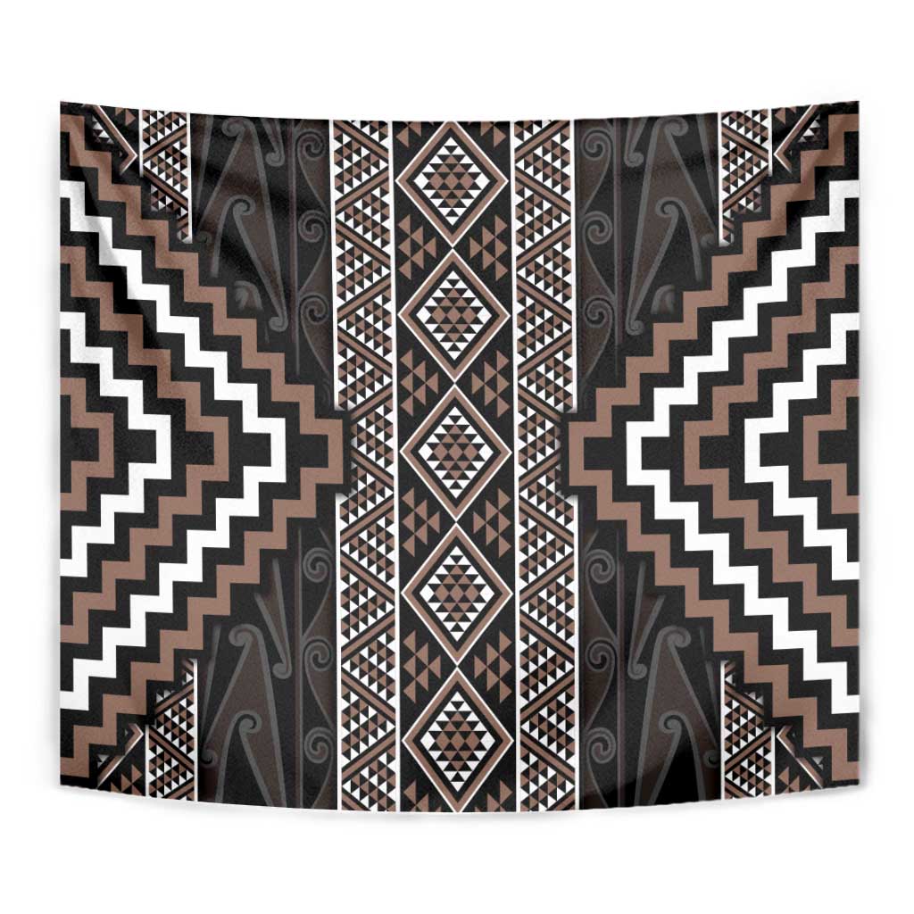 Classic Tukutuku Pattern Aotearoa Tapestry Niho Taniwha and Puhoro Motifs - Vibe Hoodie Shop