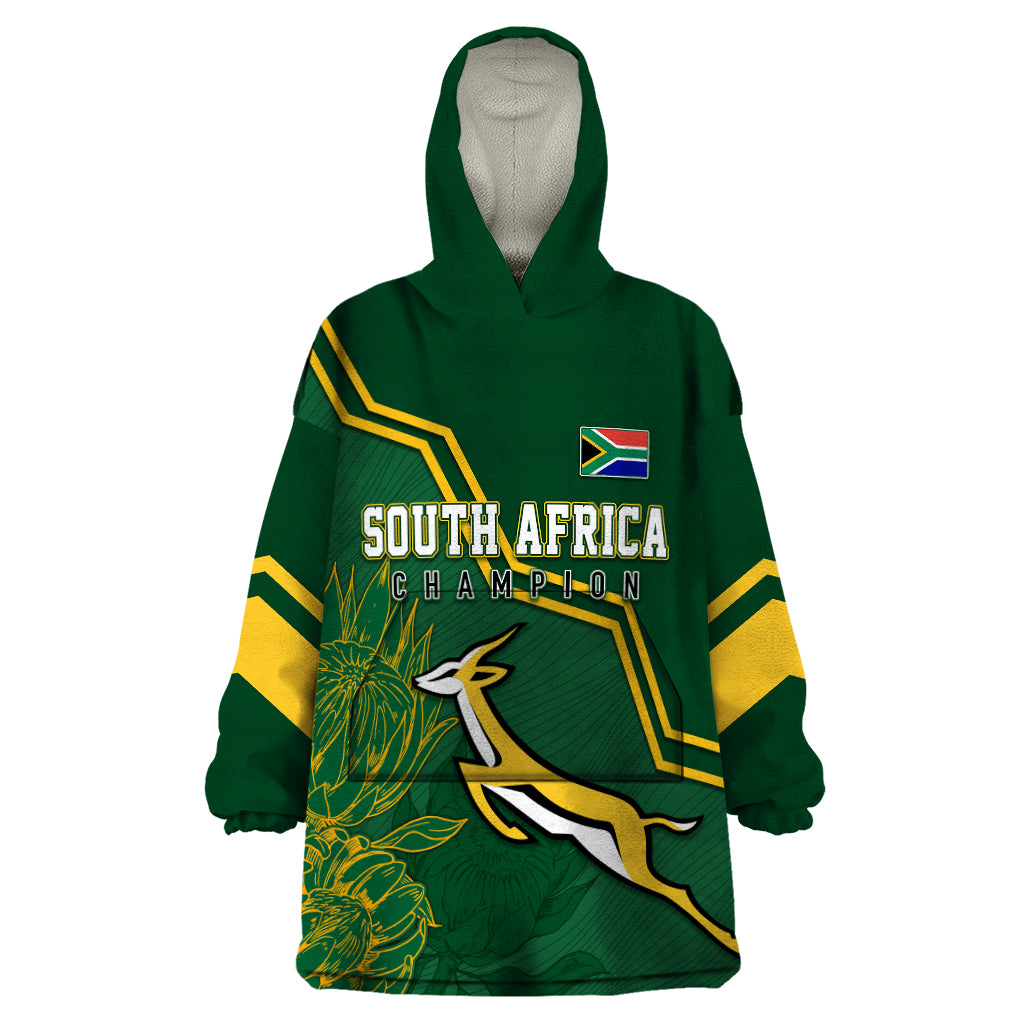 South Africa Rugby 2023 Wearable Blanket Hoodie Champions GO Bokke - Vibe Hoodie Shop