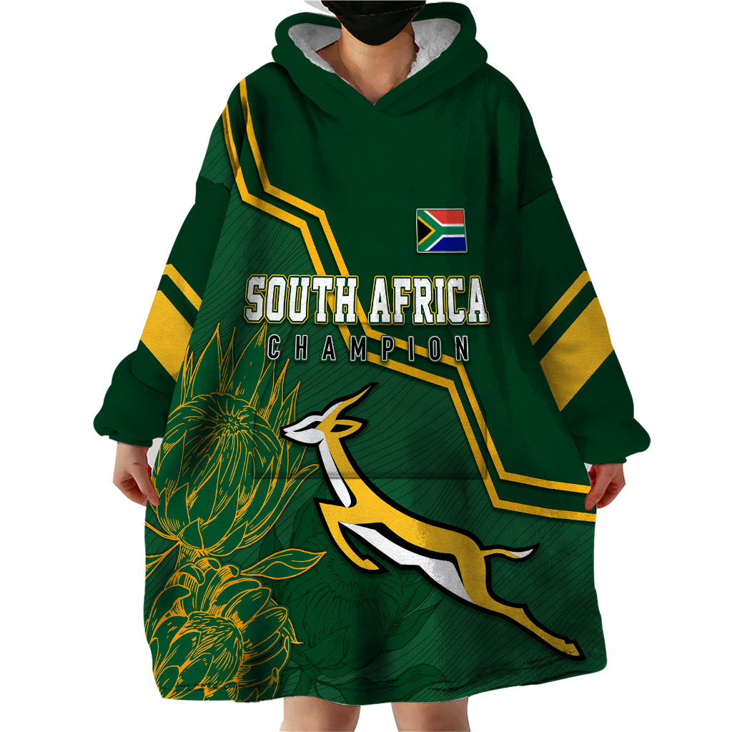 South Africa Rugby 2023 Wearable Blanket Hoodie Champions GO Bokke - Vibe Hoodie Shop