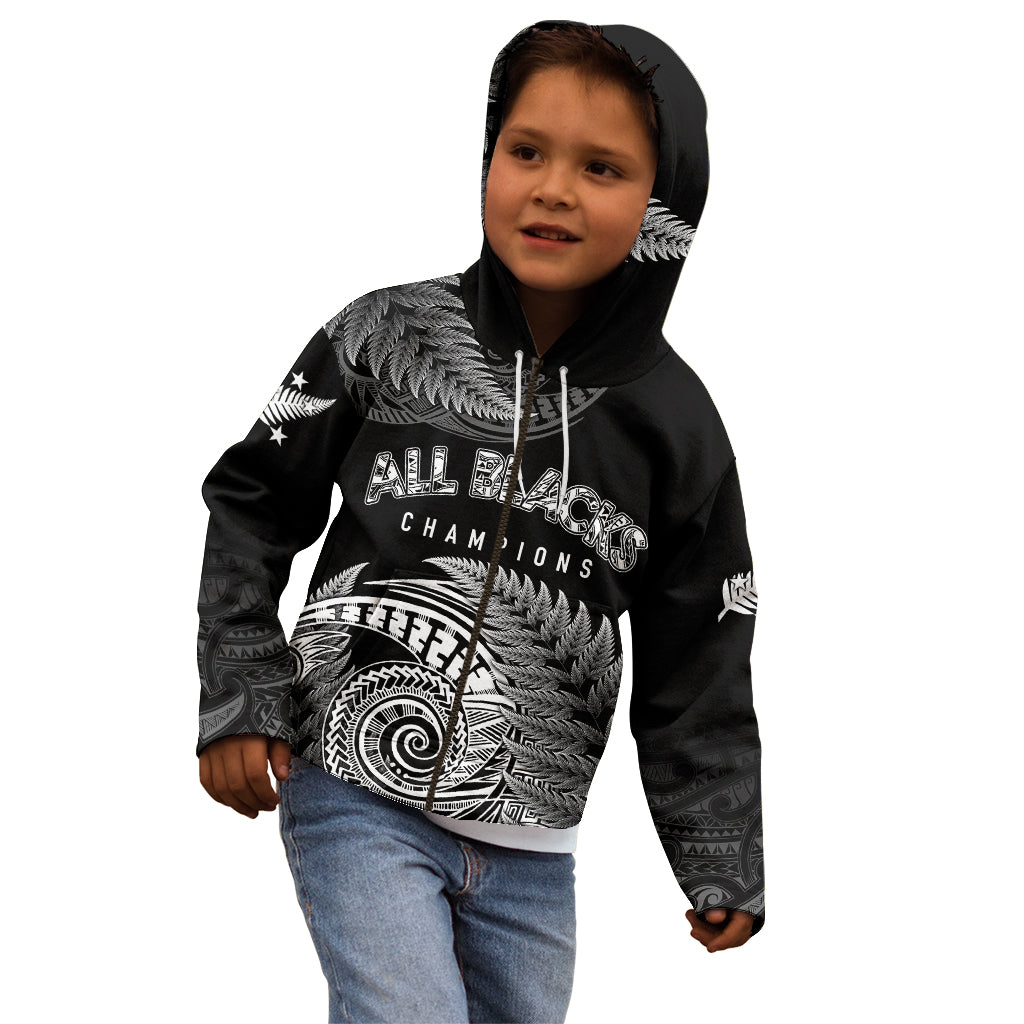 New Zealand Rugby 2023 Kid Hoodie Aotearoa Silver Ferns Champions - Vibe Hoodie Shop