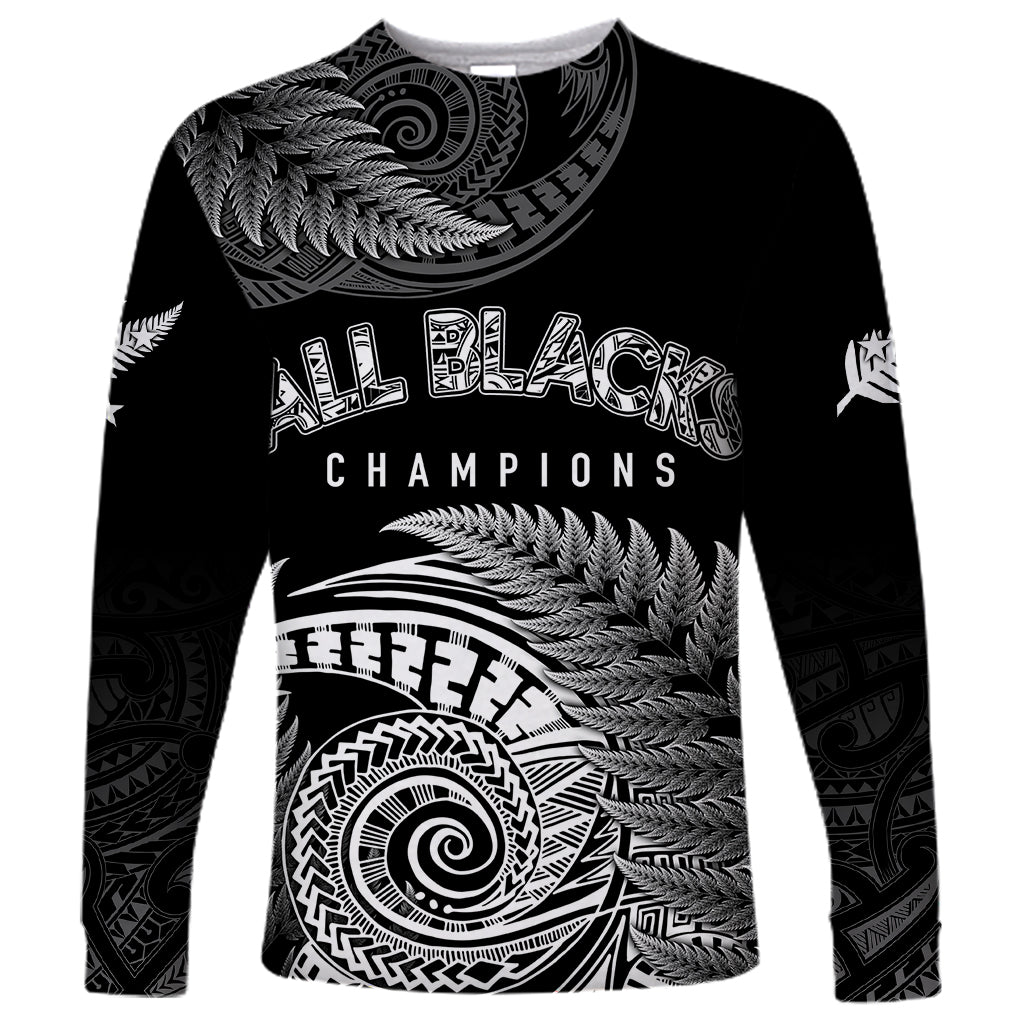 New Zealand Rugby 2023 Long Sleeve Shirt Aotearoa Silver Ferns Champions - Vibe Hoodie Shop