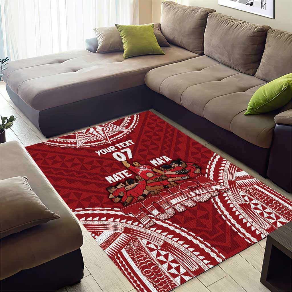 Personalized Mate Maa Tonga Rugby Area Rug Ofa Atu Tonga - Vibe Hoodie Shop