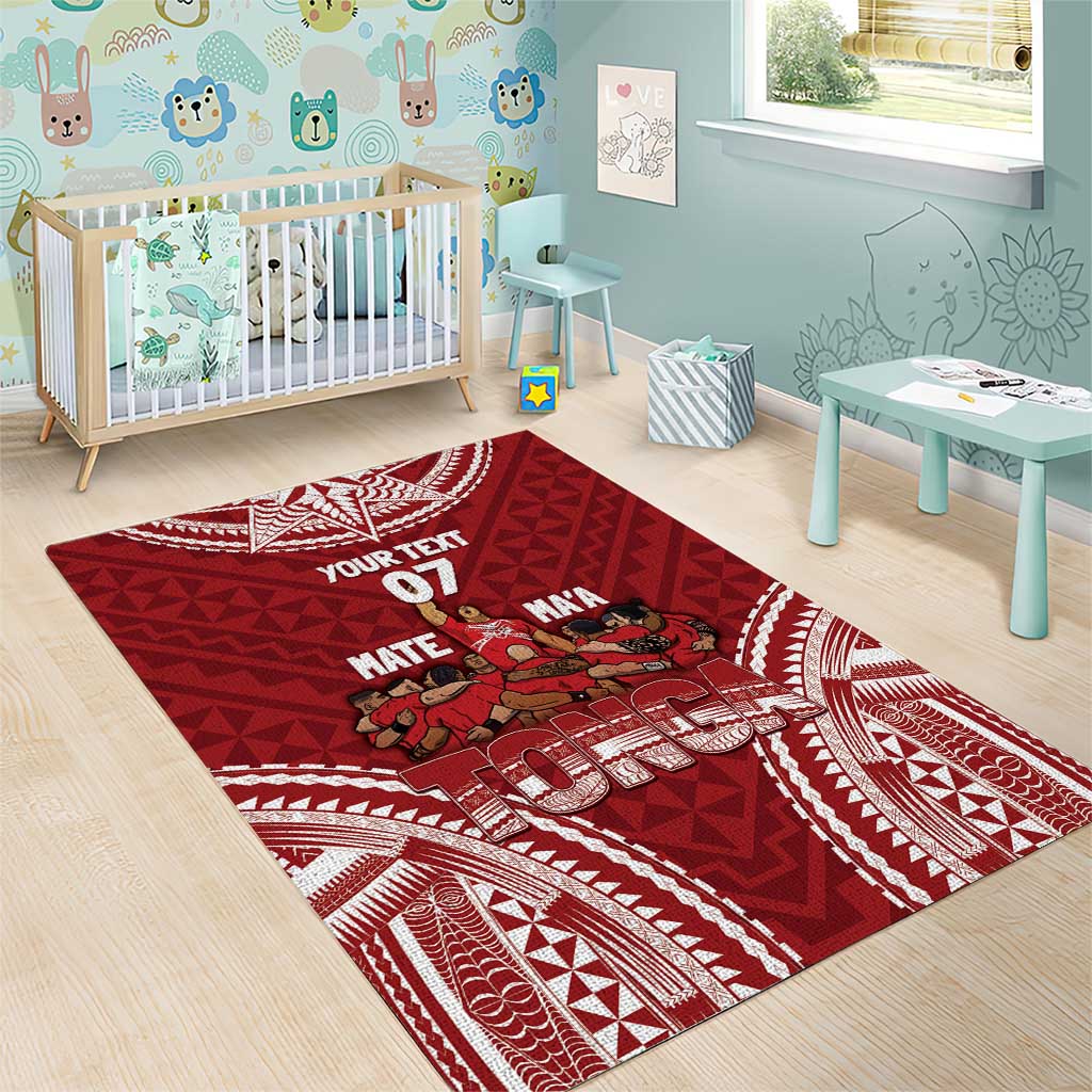 Personalized Mate Maa Tonga Rugby Area Rug Ofa Atu Tonga - Vibe Hoodie Shop