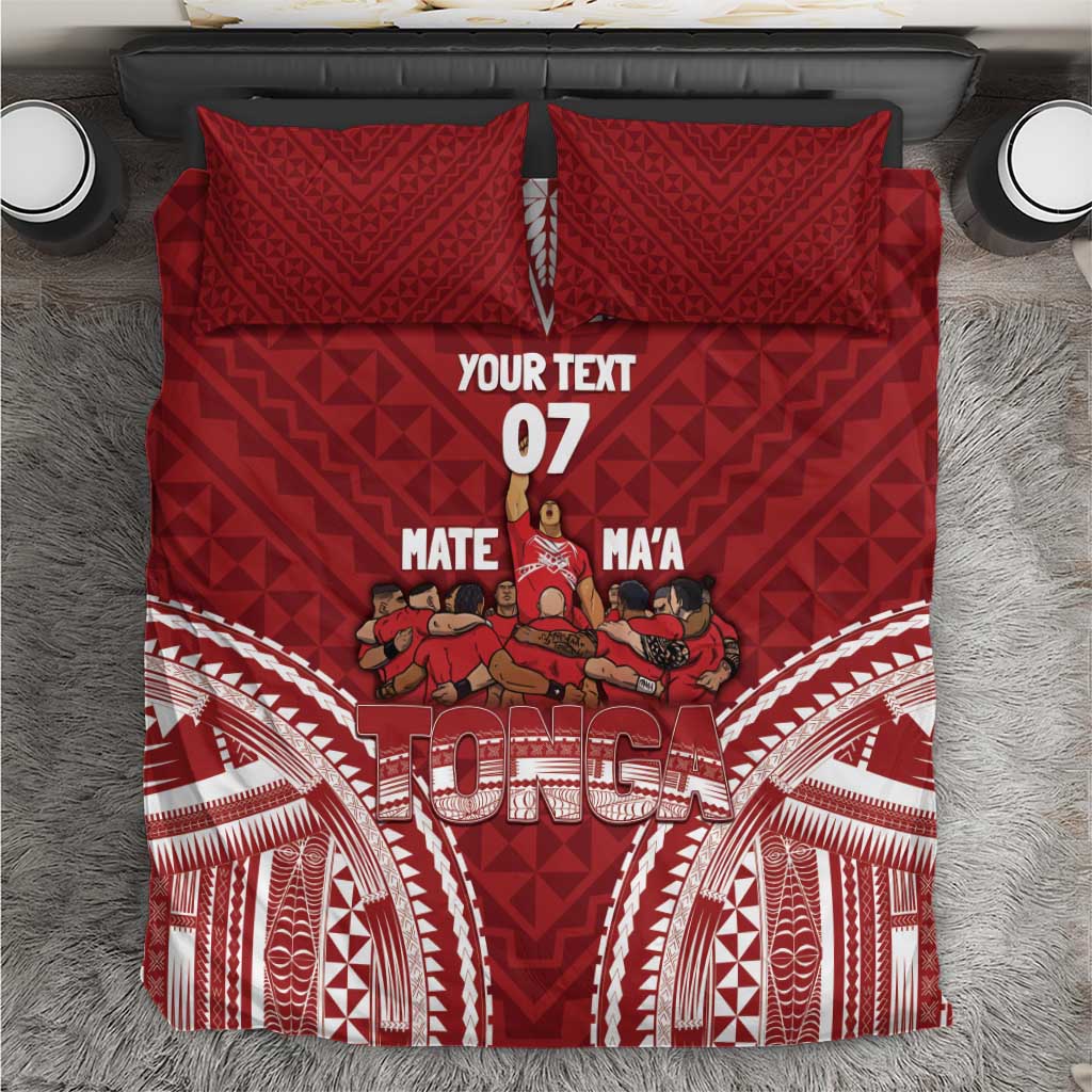 Personalized Mate Maa Tonga Rugby Bedding Set Ofa Atu Tonga - Vibe Hoodie Shop