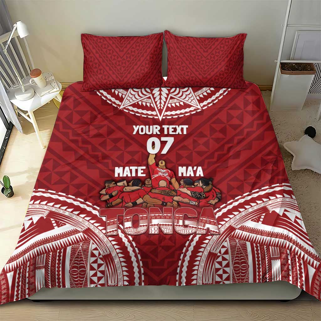 Personalized Mate Maa Tonga Rugby Bedding Set Ofa Atu Tonga - Vibe Hoodie Shop