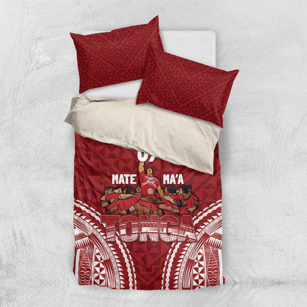 Personalized Mate Maa Tonga Rugby Bedding Set Ofa Atu Tonga - Vibe Hoodie Shop