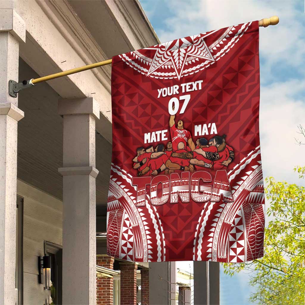 Personalized Mate Maa Tonga Rugby Garden Flag Ofa Atu Tonga - Vibe Hoodie Shop