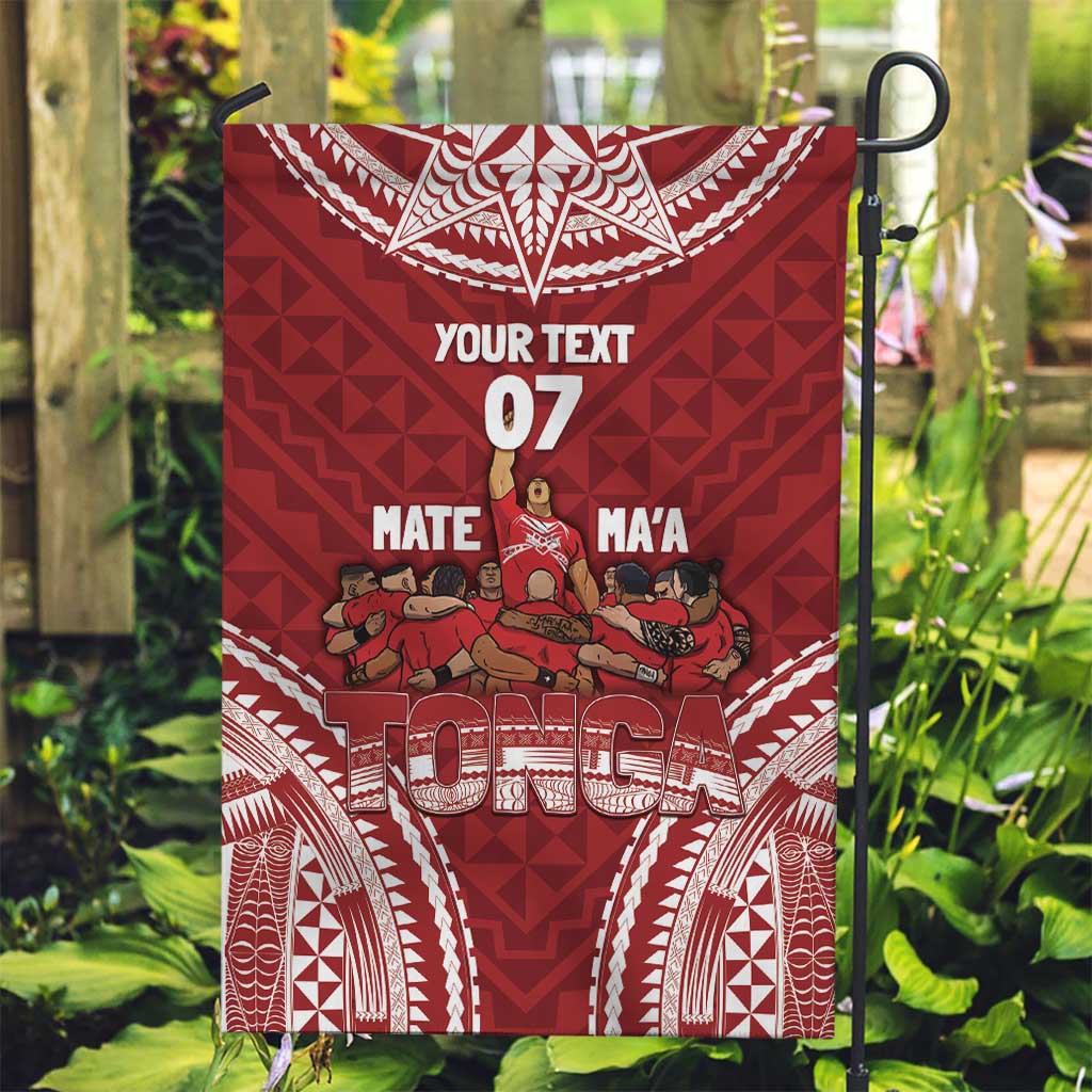 Personalized Mate Maa Tonga Rugby Garden Flag Ofa Atu Tonga - Vibe Hoodie Shop