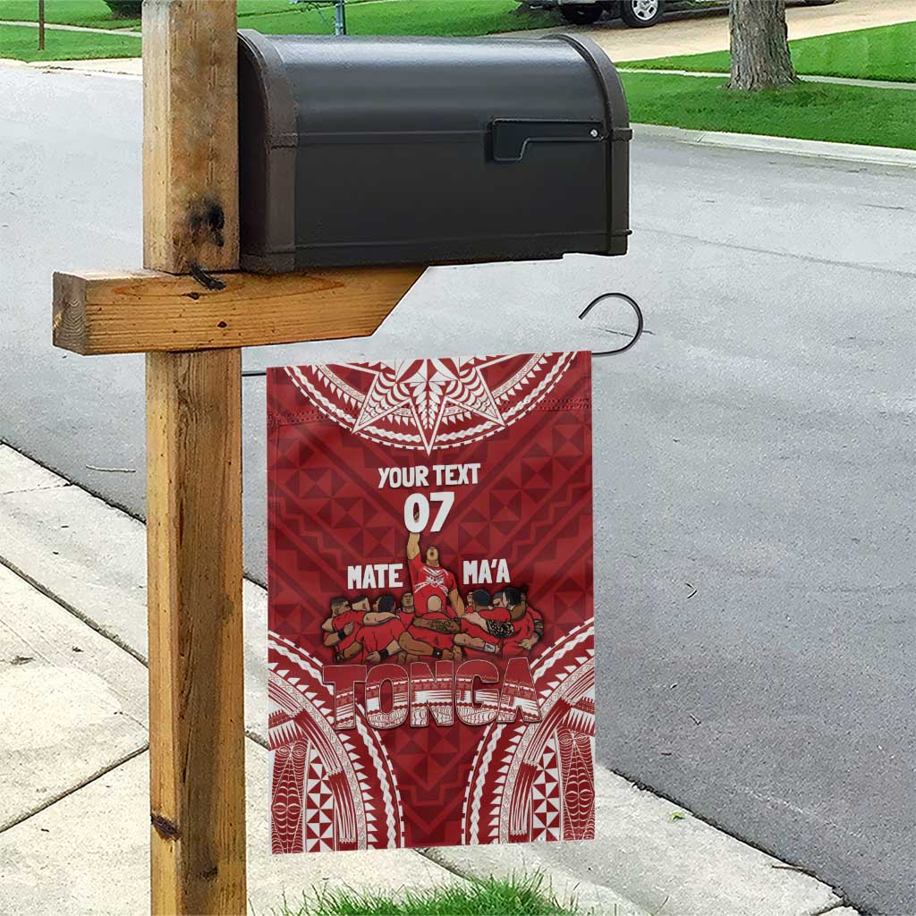 Personalized Mate Maa Tonga Rugby Garden Flag Ofa Atu Tonga - Vibe Hoodie Shop