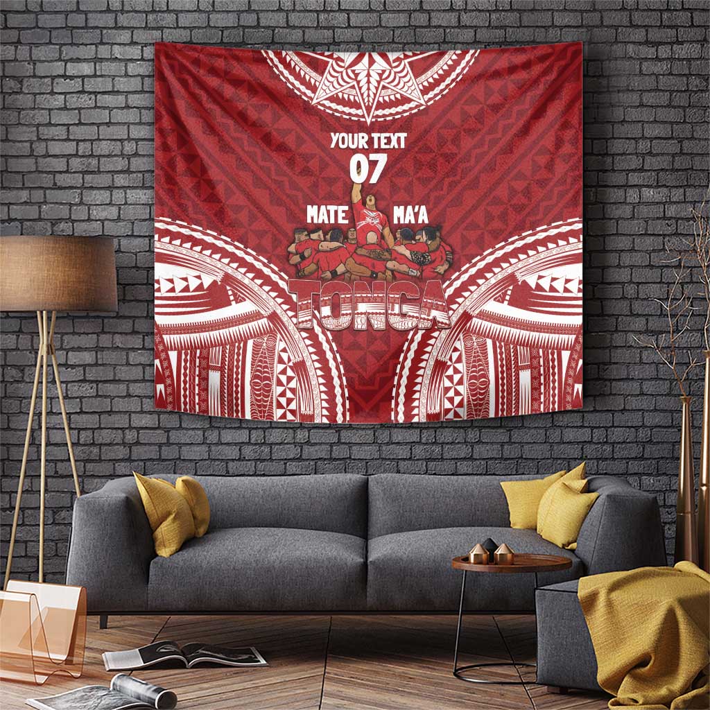 Personalized Mate Maa Tonga Rugby Tapestry Ofa Atu Tonga - Vibe Hoodie Shop