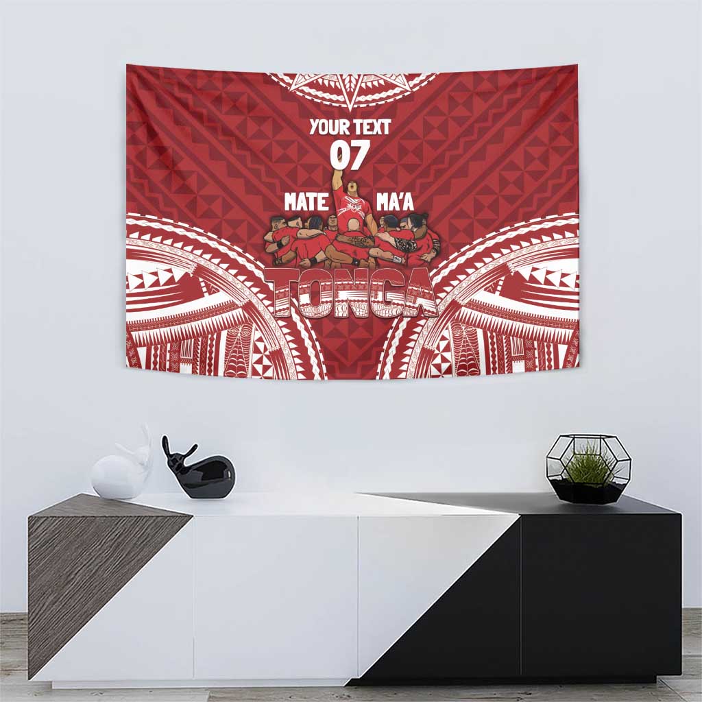 Personalized Mate Maa Tonga Rugby Tapestry Ofa Atu Tonga - Vibe Hoodie Shop