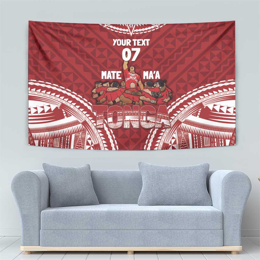 Personalized Mate Maa Tonga Rugby Tapestry Ofa Atu Tonga - Vibe Hoodie Shop