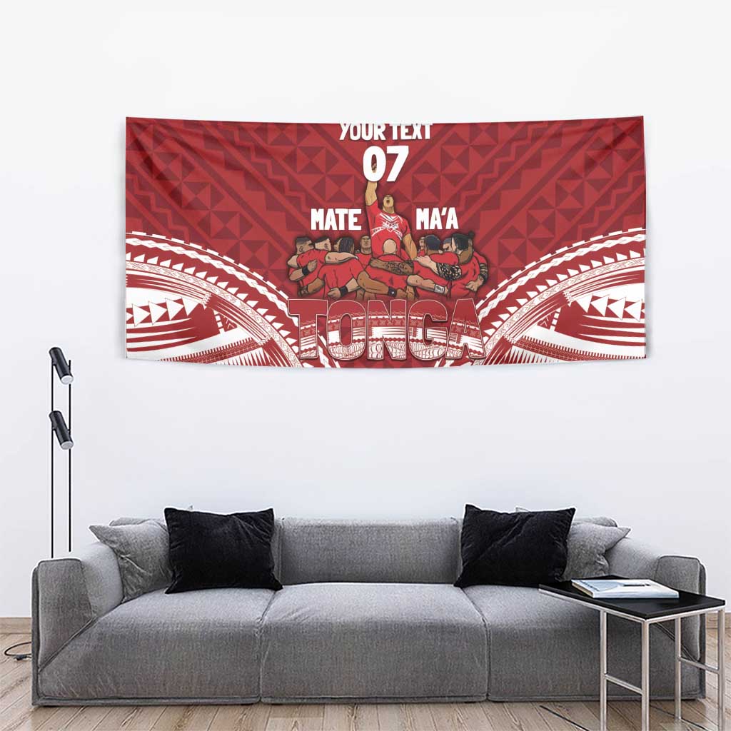 Personalized Mate Maa Tonga Rugby Tapestry Ofa Atu Tonga - Vibe Hoodie Shop