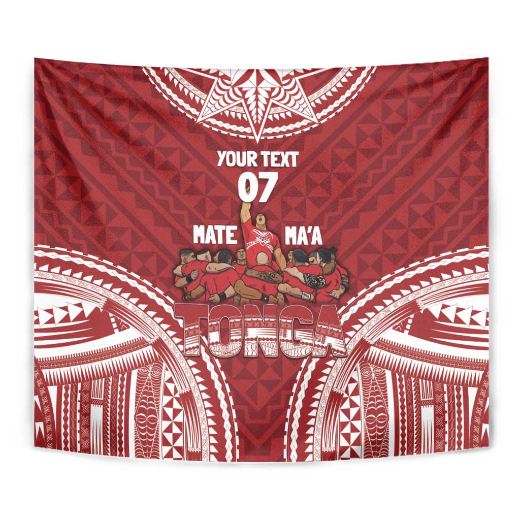 Personalized Mate Maa Tonga Rugby Tapestry Ofa Atu Tonga - Vibe Hoodie Shop