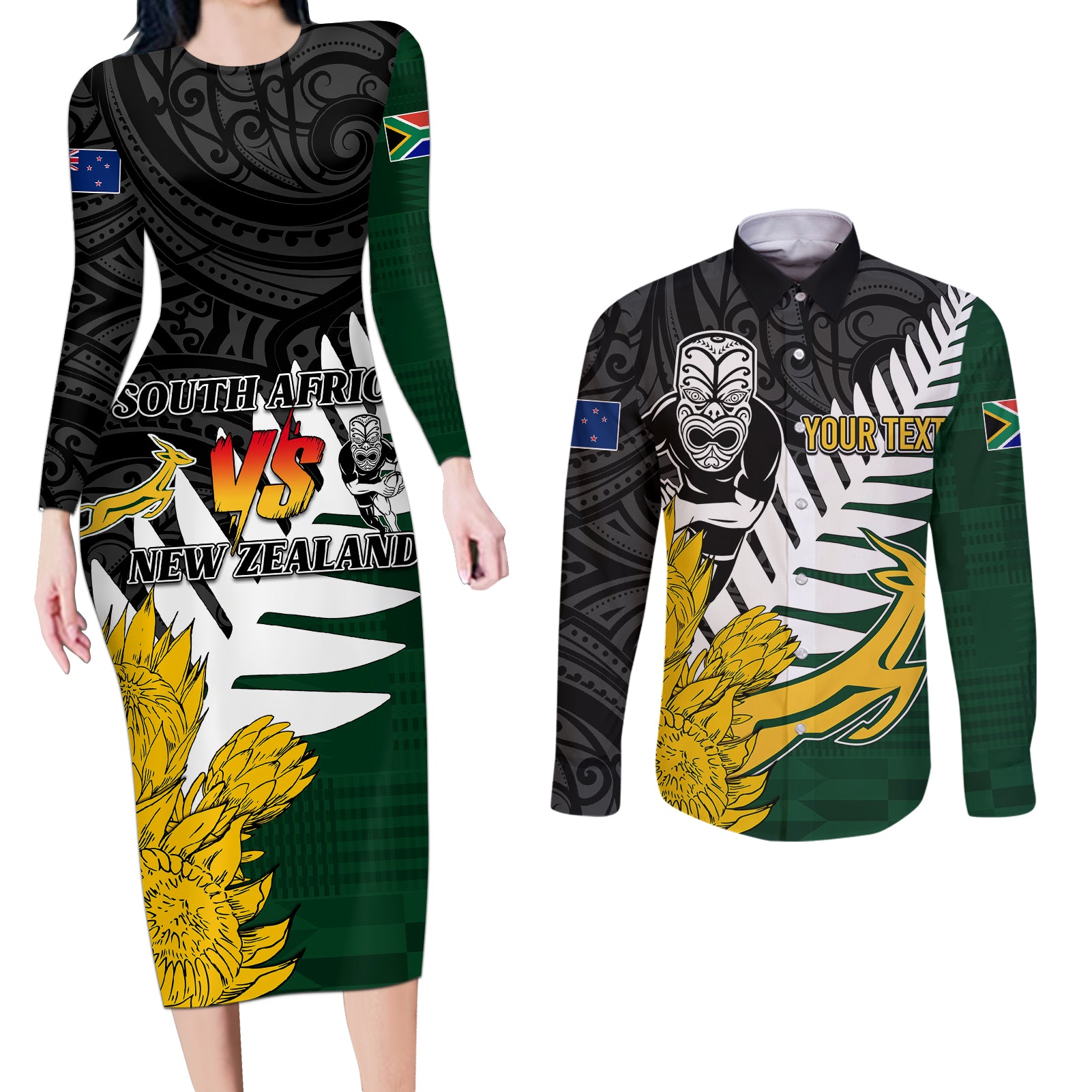 personalised-new-zealand-vs-south-africa-rugby-couples-matching-long-sleeve-bodycon-dress-and-long-sleeve-button-shirts-rivals-tribal-style