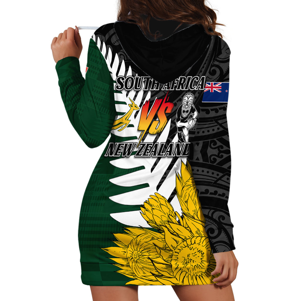 Personalised New Zealand Vs South Africa Rugby Hoodie Dress Rivals - Tribal Style - Vibe Hoodie Shop
