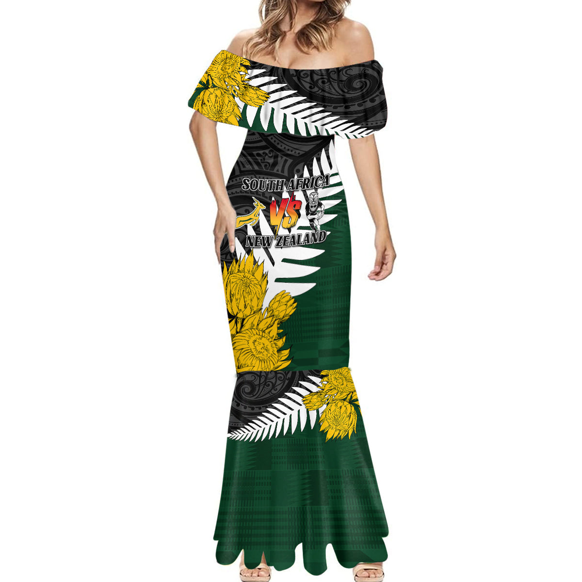 personalised-new-zealand-vs-south-africa-rugby-mermaid-dress-rivals-tribal-style