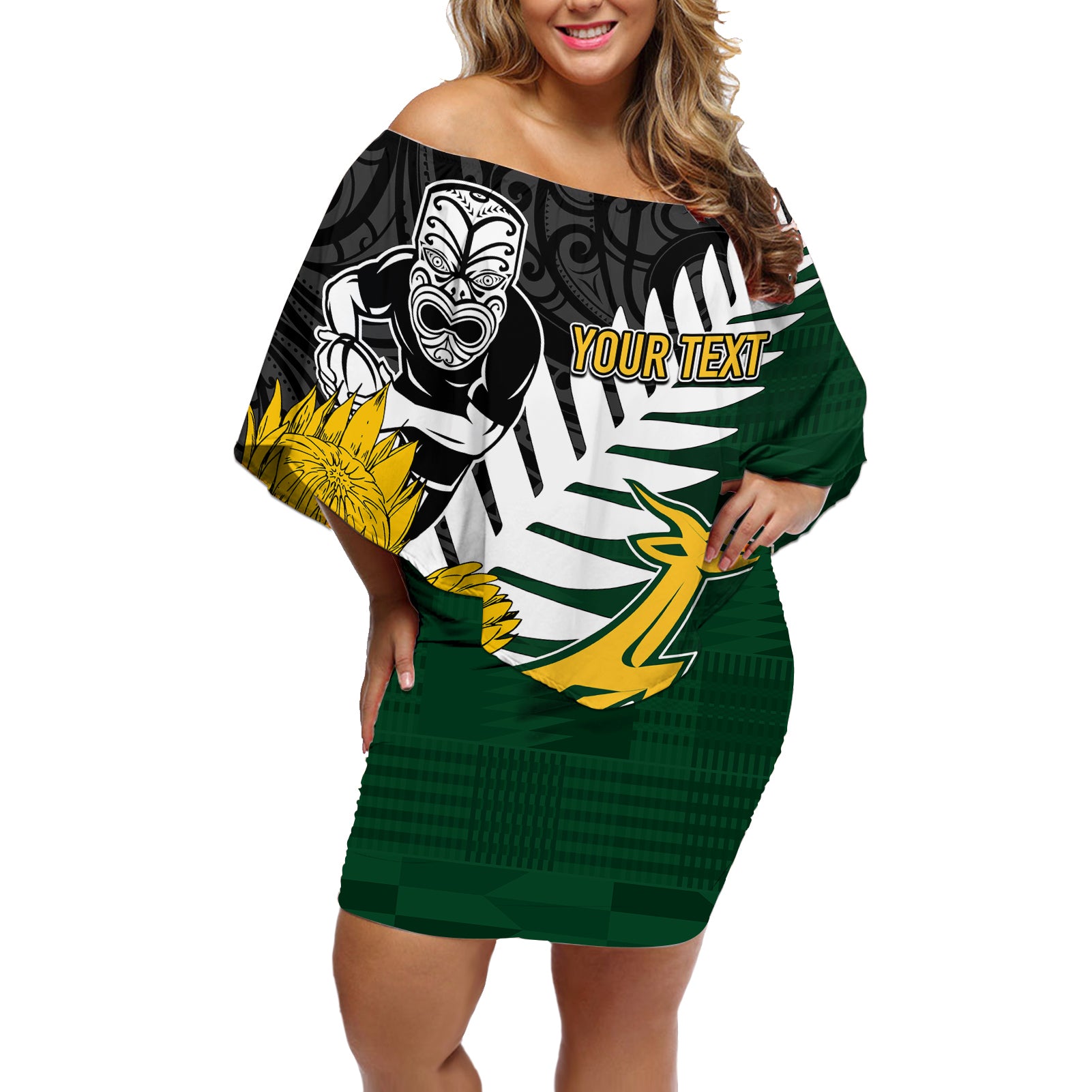 personalised-new-zealand-vs-south-africa-rugby-off-shoulder-short-dress-rivals-tribal-style