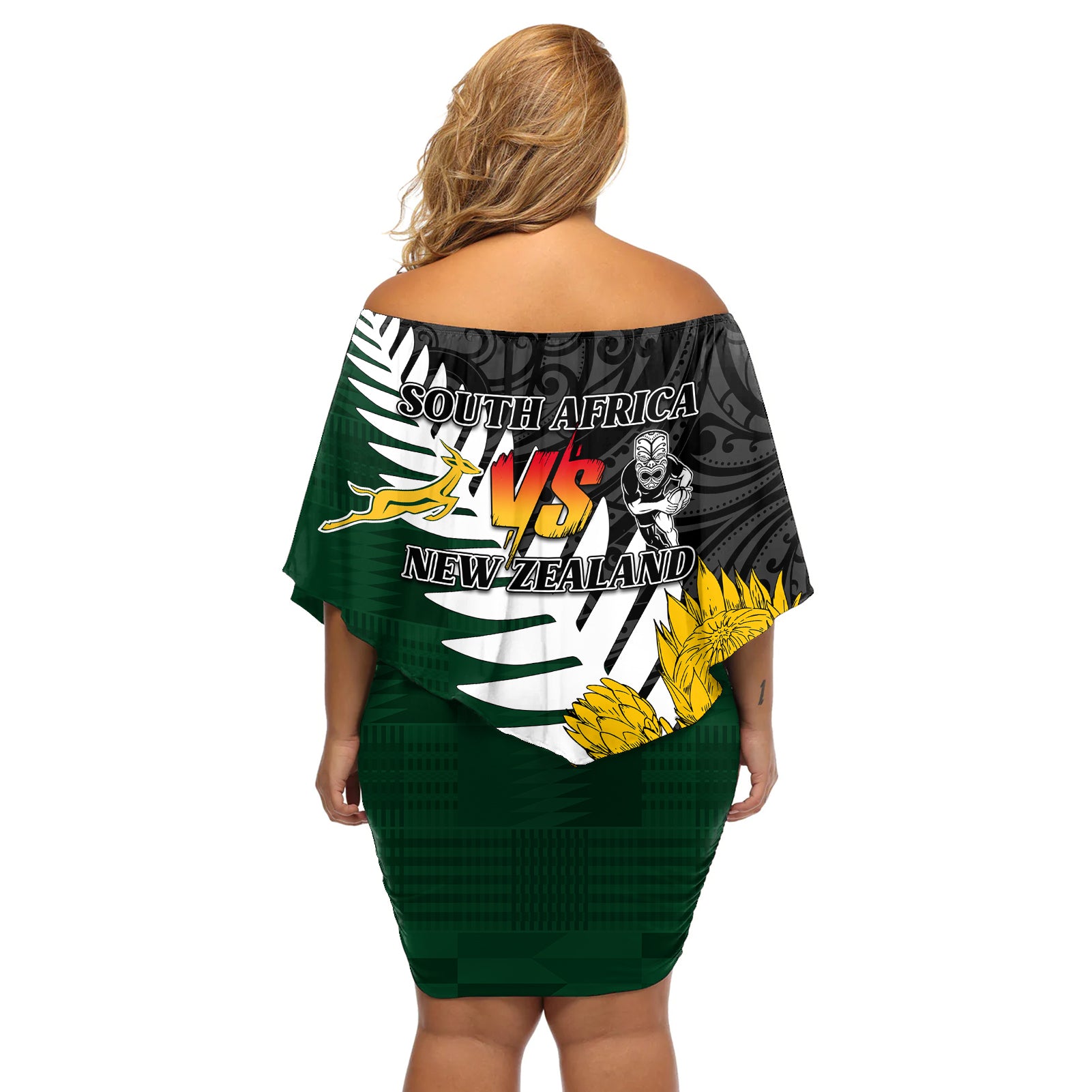 personalised-new-zealand-vs-south-africa-rugby-off-shoulder-short-dress-rivals-tribal-style