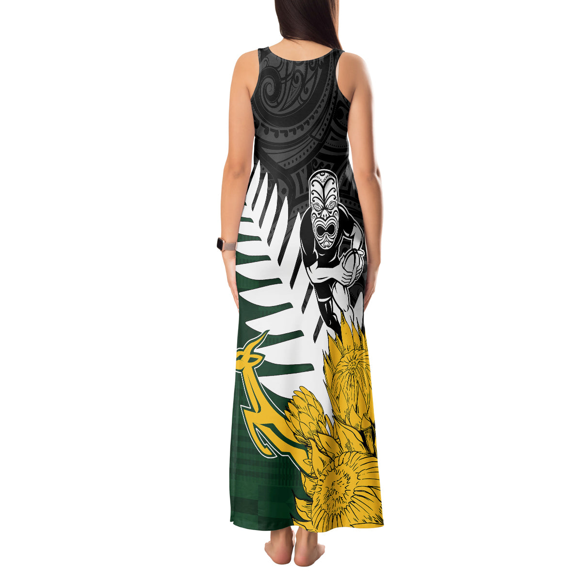 personalised-new-zealand-vs-south-africa-rugby-tank-maxi-dress-rivals-tribal-style