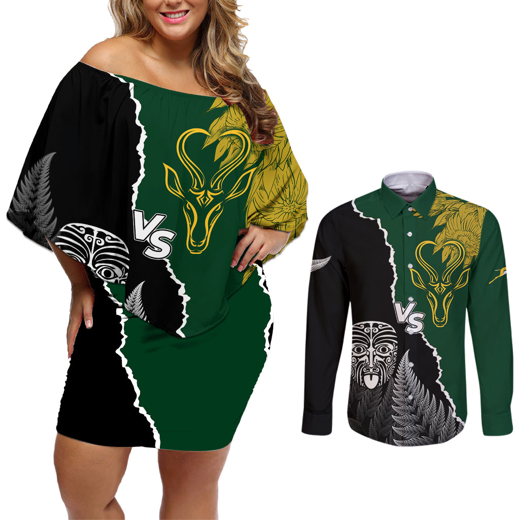 personalised-new-zealand-vs-south-africa-rugby-couples-matching-off-shoulder-short-dress-and-long-sleeve-button-shirts-rivals-dynamics