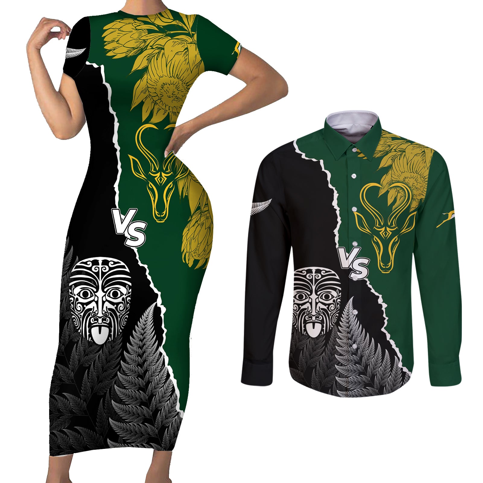 personalised-new-zealand-vs-south-africa-rugby-couples-matching-short-sleeve-bodycon-dress-and-long-sleeve-button-shirts-rivals-dynamics