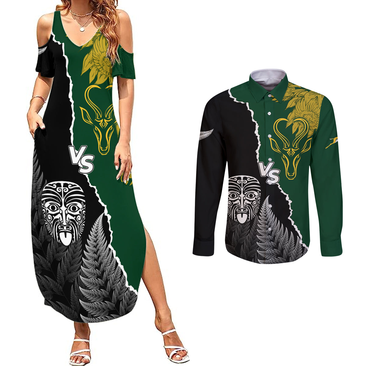 personalised-new-zealand-vs-south-africa-rugby-couples-matching-summer-maxi-dress-and-long-sleeve-button-shirts-rivals-dynamics