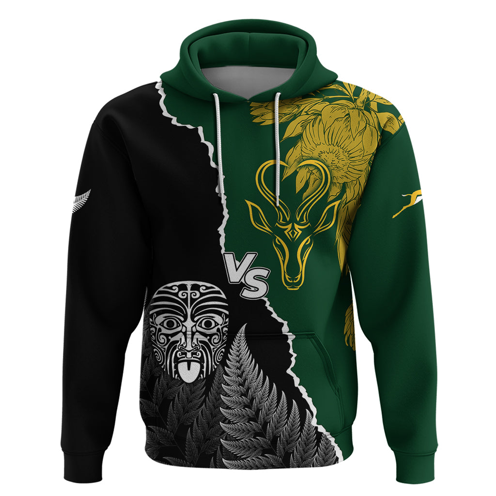 Personalised New Zealand Vs South Africa Rugby Hoodie Rivals Dynamics LT7 - Vibe Hoodie Shop