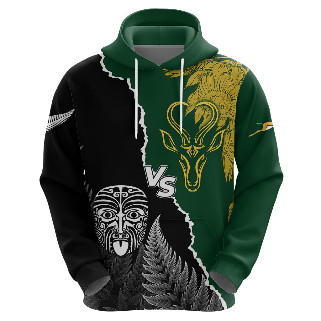 Personalised New Zealand Vs South Africa Rugby Hoodie Rivals Dynamics LT7 - Vibe Hoodie Shop