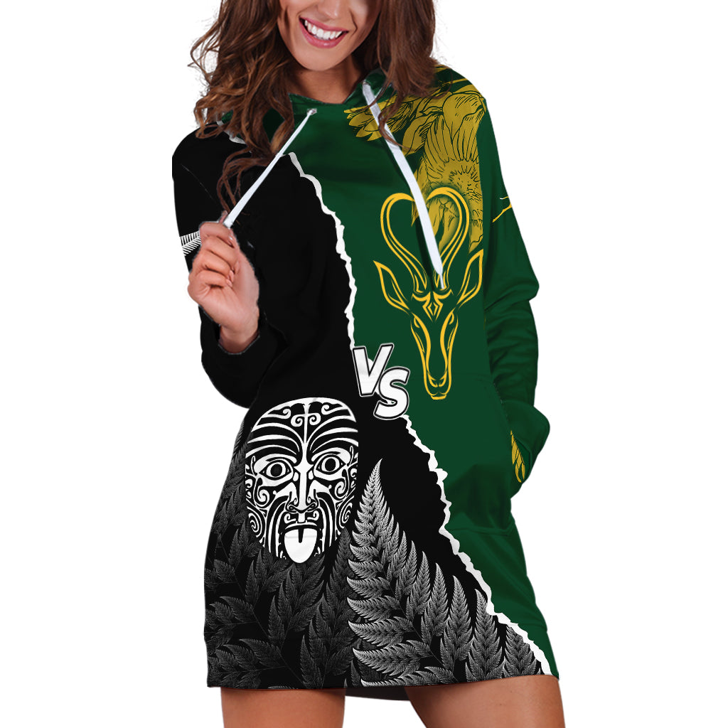 Personalised New Zealand Vs South Africa Rugby Hoodie Dress Rivals Dynamics - Vibe Hoodie Shop