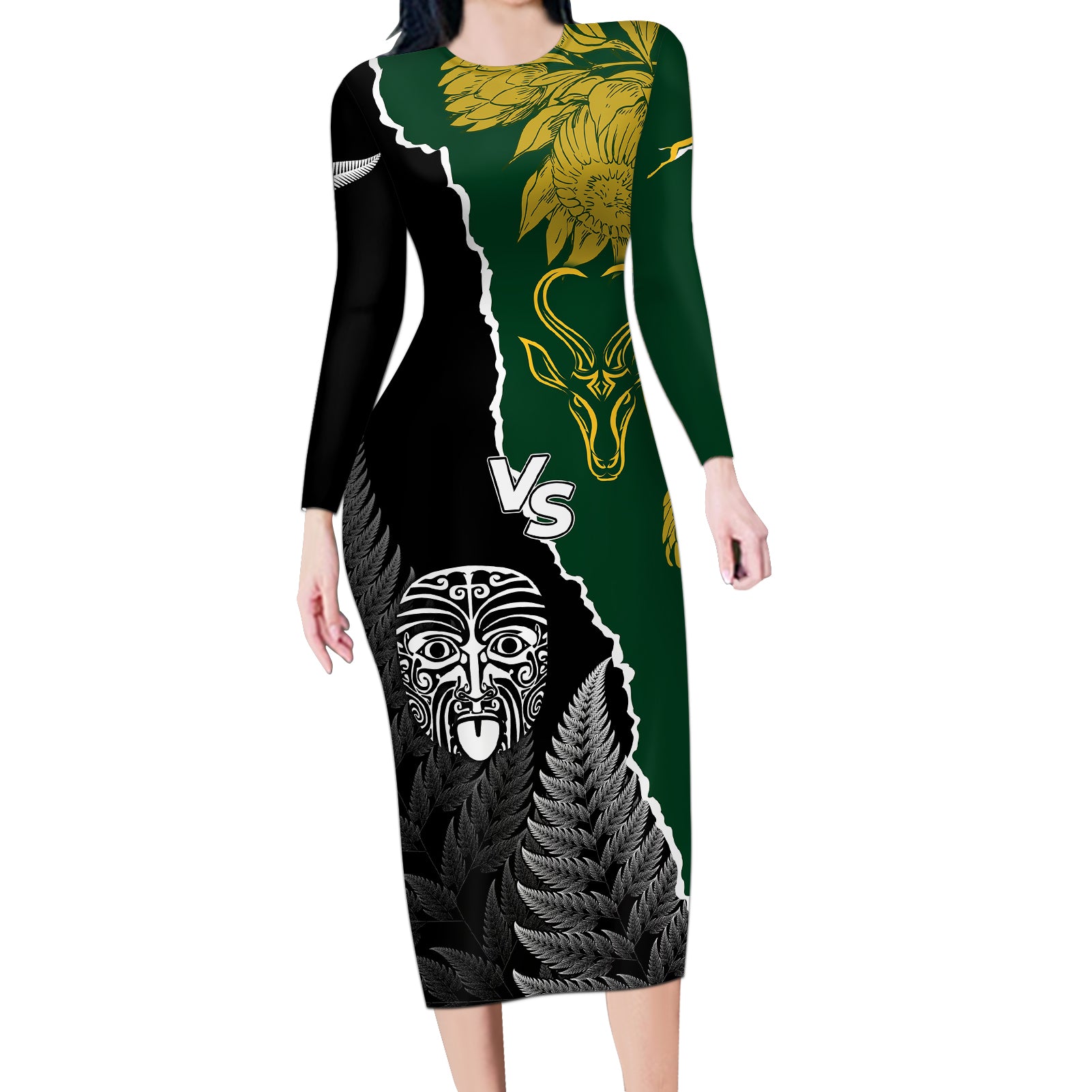 personalised-new-zealand-vs-south-africa-rugby-long-sleeve-bodycon-dress-rivals-dynamics