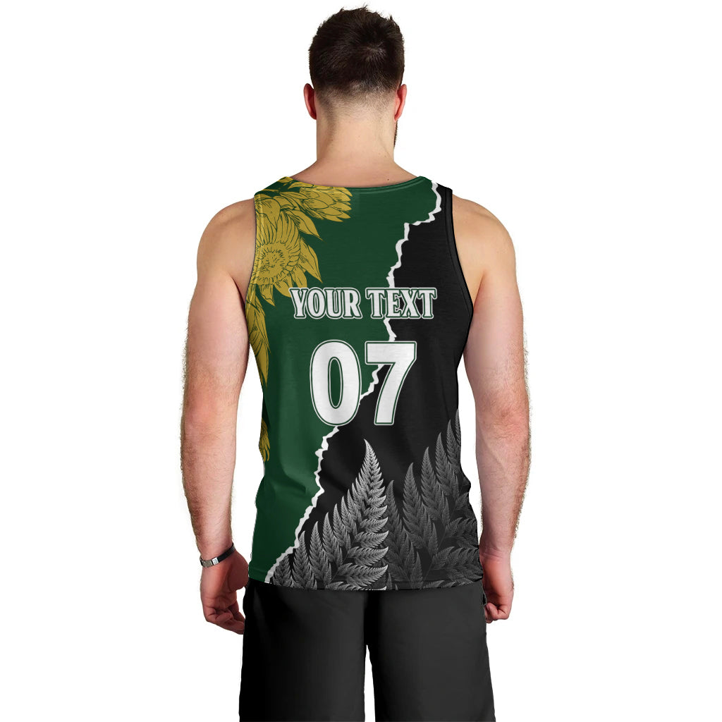 Personalised New Zealand Vs South Africa Rugby Men Tank Top Rivals Dynamics - Vibe Hoodie Shop