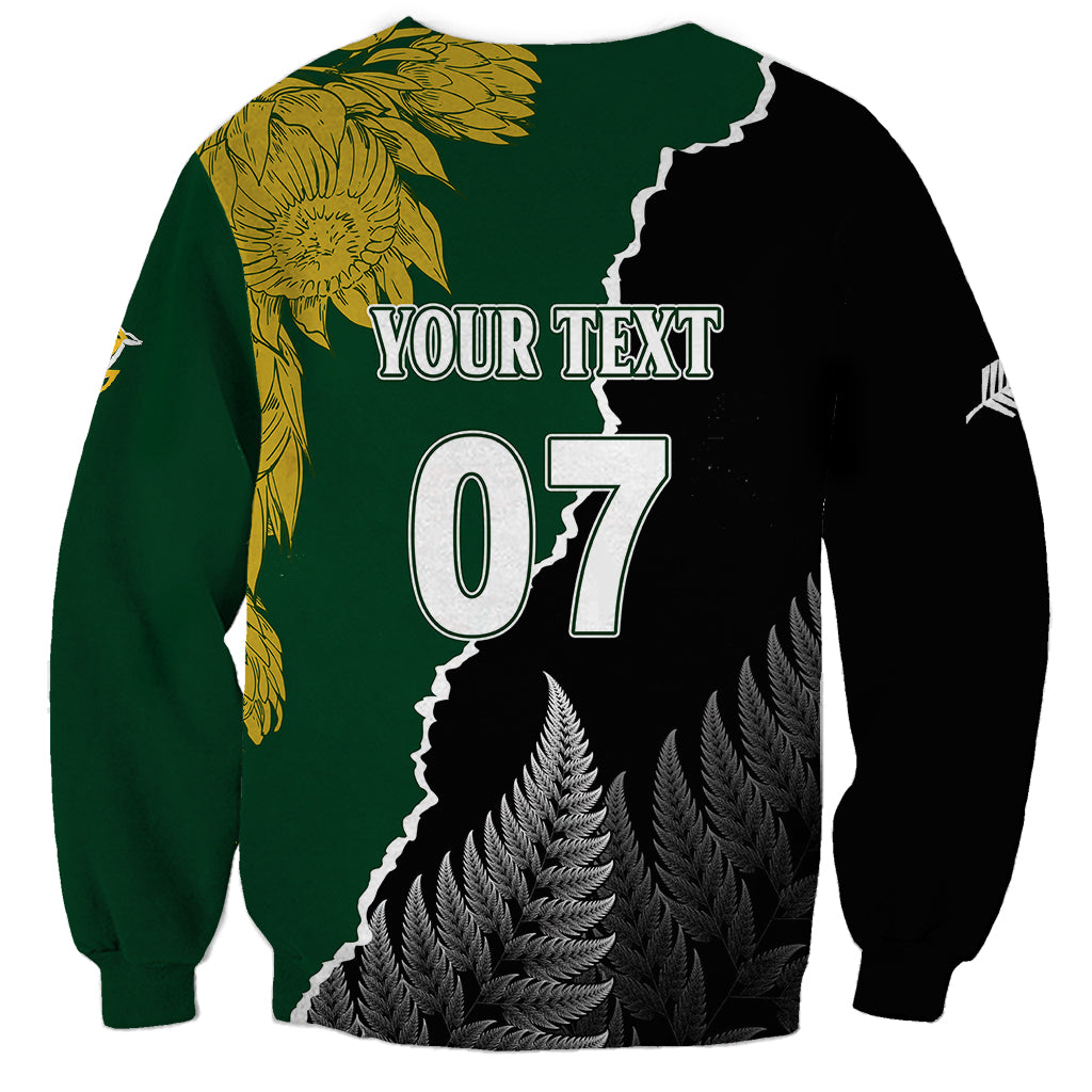 Personalised New Zealand Vs South Africa Rugby Sweatshirt Rivals Dynamics - Vibe Hoodie Shop