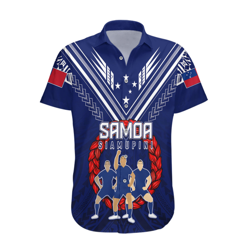 Personalised Samoa Rugby Hawaiian Shirt World Cup 2023 Siamupini Siva Tau - Vibe Hoodie Shop