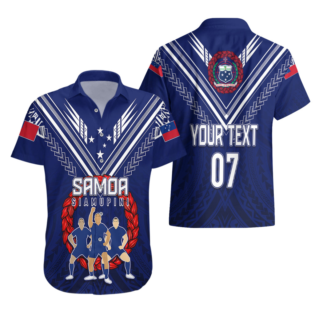 Personalised Samoa Rugby Hawaiian Shirt World Cup 2023 Siamupini Siva Tau - Vibe Hoodie Shop
