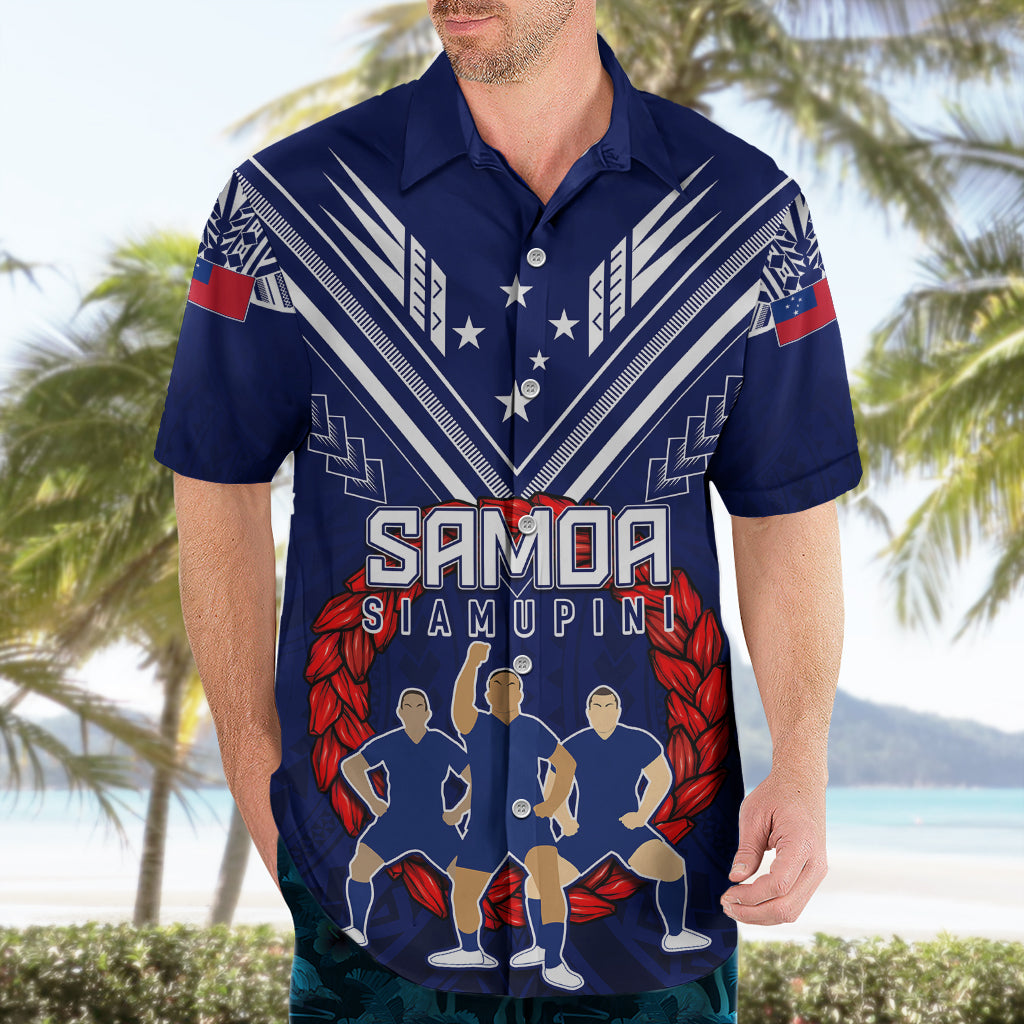 Personalised Samoa Rugby Hawaiian Shirt World Cup 2023 Siamupini Siva Tau - Vibe Hoodie Shop