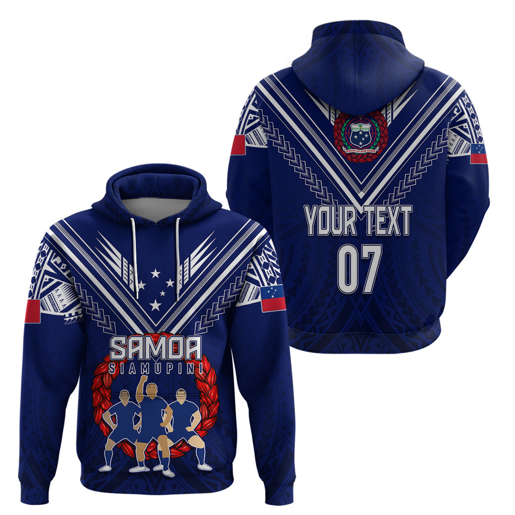 Personalised Samoa Rugby Hoodie World Cup 2023 Siamupini Siva Tau LT7 - Vibe Hoodie Shop