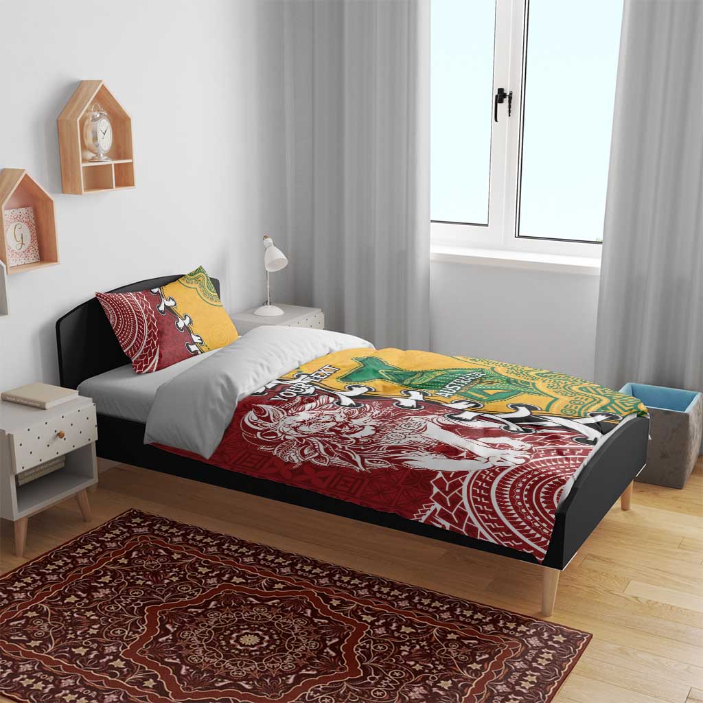 Mate Ma'a Tonga Vs Australia Rugby Personalized Bedding Set Special Mascots - Vibe Hoodie Shop