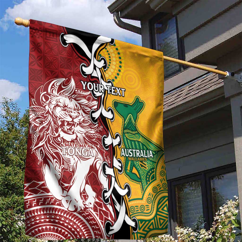 Mate Ma'a Tonga Vs Australia Rugby Personalized Garden Flag Special Mascots - Vibe Hoodie Shop