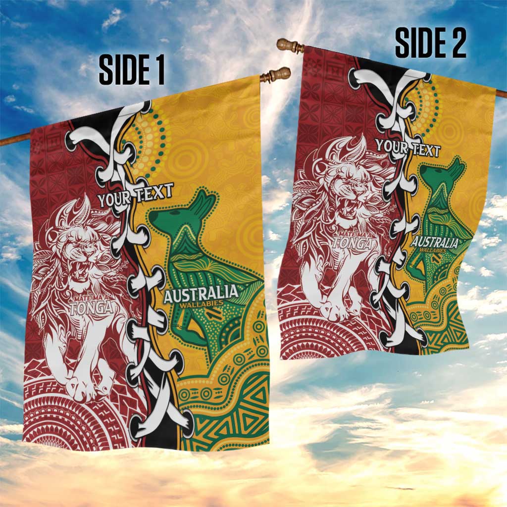 Mate Ma'a Tonga Vs Australia Rugby Personalized Garden Flag Special Mascots - Vibe Hoodie Shop